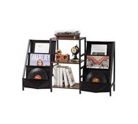 VEVOR Meuble Platine Vinyles à 3 Niveaux, Support de Tourne-disque en Métal, Armoire à Disques Vinyles avec Grande Capacité jusqu'à 280 Albums, Rangement pour Salon, Chambre à Coucher, Noir