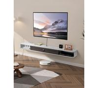 VEVOR Meuble TV flottant console multimédia murale 180 cm avec rangement blanc