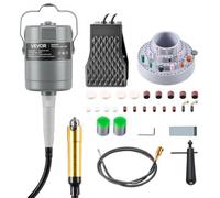 VEVOR Meuleuse Suspendue 780 W Outil Rotatif à Arbre Flexible Suspendu 25000 tr/min pour Ponçage Bois, Polissage Métaux, Perçage Bijoux, Meulage Pierre, Commande au Pied, avec 112 PCS d'Accessoires