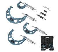 VEVOR Micromètre Extérieur 0-1 pouce 1-2 pouces 2-3 pouces 3-4 pouces Micromètre de Précision 0,0001 pouce 0,0002 pouce pour Machiniste Travail de Métaux Ingénierie, 4 PCS avec Coffret de Protection