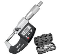 VEVOR Micromètre Extérieur Numérique 0-25,4 mm 0-1 pouce Micromètre de Précision 0,003 mm 0,0001 pouce Commutateur mm et pouce Résolution 0,001 mm 0,00005 pouce, avec Écran LCD, Étui de Protection