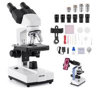 VEVOR Microscope Binoculaire Composé avec Grossissement 40-5000X Deux Oculaires