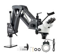 VEVOR Microscope Multidirectionnel Grossissement 7X-45X, Microscope à Bijoux avec Support à Ressort, Support Incrusté de Micro Bijoux, pour Incrustation de Bijoux, Horlogerie Bijouterie Joaillerie