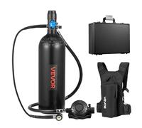 VEVOR Mini Bouteille de Plongée 2 L, Bloc pour Plongée Portable avec Sac à Dos et Étui, Réservoir pour Respiration Sous-marine Équipement de Plongeur, Réutilisable, Autonomie jusqu'à 35 Minutes
