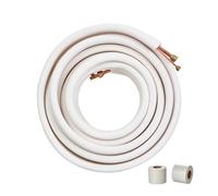 VEVOR Mini lignes divisées 15 m tubes cuivre 6,35 mm 12,7 mm diamètre extérieur isolation triple couche pour mini climatiseur divisé, équipement réfrigérant, pompe chauffage, CVC bandes d'emballage