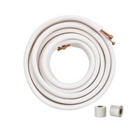 VEVOR Mini lignes divisées 15 m tubes cuivre 6,35 mm 12,7 mm diamètre extérieur isolation triple couche pour mini climatiseur divisé, équipement réfrigérant, pompe chauffage, CVC bandes d'emballage