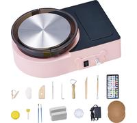 VEVOR Mini Tour de Potier Poterie Électrique avec Plateau Tournant 158 mm Rose