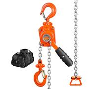 VEVOR Mini Palan à Levier Manuel 0,5 T Palan à Chaîne à Cliquet Manutention Levage 2,8 m Acier Carbone G80 Frein Weston Double Cliquet Guidage Chaîne Crochet 360° pour Marchandises Garage Quai Usine