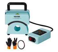 VEVOR Mini Presse à Chaud pour Casquettes Portable, Machine de Sublimation avec Plaque Chauffante Incurvée de 15 x 8 cm et Panneau de Commande Intégré, Presse pour l'Impression de Chapeaux, Verte