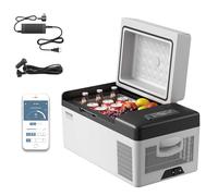 VEVOR Mini Réfrigérateur de Voiture Mini Frigo Portable Électrique 45W avec Panneau Numérique -20 à 20℃ pour Garder la Fraicheur des Boissons et Bieres 0.2 kw.h/24 h Camping 56x29x30CM (20L)