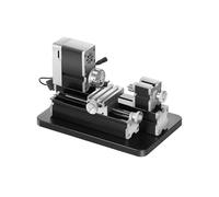 VEVOR Mini Tour à Métaux Didactique 70 x 130 mm 20000 tr/min 36 W Moteur Haute Puissance, Mandrin à 3 Mâchoires, Tour à Métaux Compact avec Protection pour Usinage Traitement de Pièces de Précision