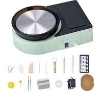 VEVOR Mini Tour de Potier Poterie Électrique avec Plateau Tournant 158 mm Vert