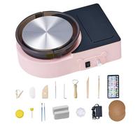 VEVOR Mini Tour de Potier Poterie Électrique avec Plateau Tournant 158 mm Rose
