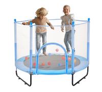 VEVOR Mini trampoline fitness rebounder pour enfants avec filet 1545 mm bleu