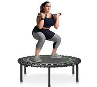 VEVOR Mini Trampoline Pliable, 1027 mm, Fitness rebounder, Charge maximale 150 kg, Petit Trampoline d'entraînement d'intérieur Stable et Silencieux, pour Exercice, entraînement, Fitness pour Adultes