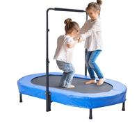 Mini Trampoline Pliable pour Enfant-VEVOR-1435 x 970 mm-Fitness Rebounder pour Tout-petits avec Poignée-Bleu