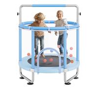 VEVOR Mini trampoline fitness rebounder pour enfants avec filet 1470 mm bleu
