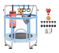 VEVOR Mini trampoline fitness rebounder pour enfants avec filet 1470 mm bleu