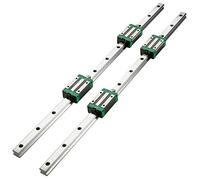 VEVOR Miniature Rail Linéaire Guide CNC, HSR20-1700 mm Rails et roulements linéaires CNC, 4 Blocs HSR20 Guidage Lineaire Rail de Glissiere pour Routeurs CNC DIY, Tours, Machines-outils, Cintreuses
