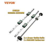 VEVOR Miniature Rail Linéaire Guide HGR20-700mm Rails et roulements linéaires CNC pour les machines d'automatisation telles que les routeurs CNC bricolage les tours les machines-outils 2PCS HGR20-1000