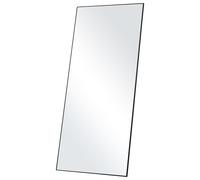 VEVOR Miroir pleine longueur, 1800x785 mm, grand miroir de sol rectangulaire à suspendre ou à incliner en verre trempé, cadre en alliage d'aluminium, miroir de dressing mural pour salon, chambre, noir