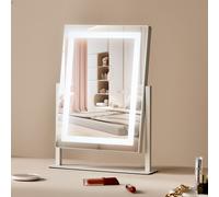 VEVOR Miroir de Maquillage Hollywood Lumineux, 3 Modes Éclairage de Couleur, Miroir Cosmétique Studio avec Lumière LED, Miroir Grossissant 5X, Contrôle Tactile Intelligent, Rotation 360°, 406x296 mm