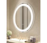 VEVOR Miroir LED rond 60 cm - mural, éclairage frontal et rétro, antibuée, 3 couleurs réglables