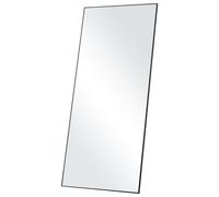 VEVOR Miroir pleine longueur, 1800x785 mm, grand miroir de sol rectangulaire à suspendre ou à incliner en verre trempé, cadre en alliage d'aluminium, miroir de dressing mural pour salon, chambre, noir