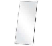 VEVOR Miroir pleine longueur, 1800x785 mm, grand miroir de sol rectangulaire à suspendre ou à incliner en verre trempé, cadre en alliage d'aluminium, miroir de dressing mural pour salon, chambre, noir