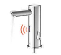 VEVOR Mitigeur Automatique sans Contact, Robinet à Capteur Électronique, Mélangeur d’Eau Chaude et Froide Réglable Mains Libres, Poignée Simple, pour Tuyau de 9,5 mm, pour Lavabo Cuisine Salle de Bain