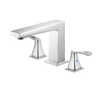 VEVOR Mitigeur de Baignoire Romaine, Robinet de Baignoire 3 Trous avec 2 Poignées, Ensemble de Robinetterie de Bain à Montage sur Pont, Bec à Angle Droit, pour Salle de Bains Maison, Argenté