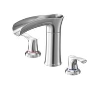 VEVOR Mitigeur de Baignoire Romaine, Robinet de Bain Cascade, Ensemble de Robinetterie 3 Trous avec 2 Poignées, en Alliage de Zinc, Montage sur Pont, pour Lavage des Animaux Salle de Bains, Argenté