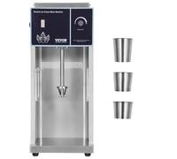 VEVOR Mixeur à Crème Glacée 400 W, Machine à Dessert Glacé Haute Vitesse 4200 tr/min, Réglage de la Vitesse en Continu, en Acier Inoxydable 304, 3 Tasses à Main, Différentes Saveurs de Crème Glacée