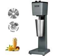 VEVOR Mixeur Électrique pour Milkshakes Une Tête Machine à Milkshake 250 W 3 Vitesses 15000/18000/21000 tr/min Gobelet en Inox 820 mL pour la Préparation des Boissons Thé au Lait Smoothie Maison Bar