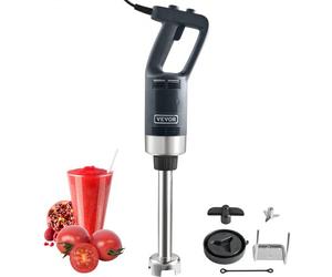 VEVOR Mixeur Plongeant 750 W Mélangeur à Main Immersion Commercial Robuste 660 mm Vitesse Variable Lame en Acier Inoxydable 304 Mixeur Portable Polyvalent pour Soupe Smoothie Purée Aliments pour Bébés