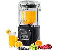 VEVOR Mixeur Professionnel 2 L, Blender Électrique de Comptoir, Mélangeur Multifonctionnel avec Bouclier et Bol en Plastique, 9 Vitesses et 5 Fonctions, pour Boissons Glacées Milk-shakes Smoothies