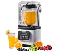 VEVOR Mixeur Professionnel Capacité 2 L, Blender Électrique de Comptoir, Mélangeur avec Bol en Plastique et Bouclier, 9 Vitesses 5 Fonctions, pour Boissons Glacées, Milk-shakes, Smoothies, Cuisine