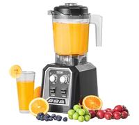 VEVOR Mixeur professionnel de comptoir – Blender électrique bol en verre 2 L 3 fonctions inox noir