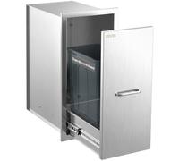 VEVOR Module Cuisine Extérieure Coulissant Tiroir pour Bac Poubelle en INOX | Pour Îlot Barbecue Bar de Terrasse, Pour Bouteille de Gaz, Tiroir à Déchets de Cuisine d'Été 67x47x34 cm, Sans Poubelle
