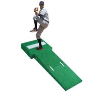 VEVOR Monticule de Lancement, 216 cm, Monticule de Lanceur de Baseball Portable avec Gazon en synthétique PP Anti-décoloration, Planche en Bois et Base réglable, pour entraînement intérieur extérieur