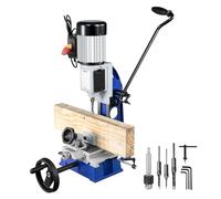 VEVOR Mortaiseuse à Bédane Carré, 1/2 CV, Machine à Percer Bois avec Établi Mobile, Capacité du Burin 6-12 mm, Capacité du Mandrin 13 mm, 1700 tr/min, Facile à Installer, pour Travail Perçage du Bois
