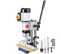 VEVOR Mortaiseuse à Bédane Carré, 370 W, Machine à Percer Bois d'Établi Électrique, Capacité du Burin 6-12 mm, Capacité du Mandrin 13 mm, 1400 tr/min, Facile à Installer, pour Travail Perçage du Bois