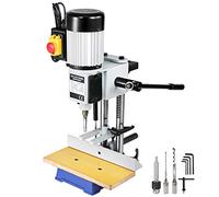 VEVOR Mortaiseuse à Bédane Carré, 550 W, Machine à Percer Bois d'Établi Électrique avec Ensemble Forets, Capacité du Burin 6-12 mm, Capacité du Mandrin 13 mm, 2800 tr/min, pour Travail Perçage du Bois