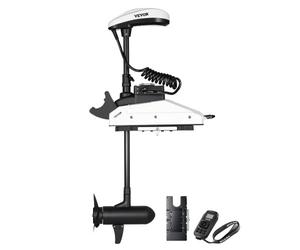 VEVOR Moteur de Bateau de Pêche à la Traîne, Poussée 25 kg, Moteur Hors-bord Électrique 12 V avec GPS, Tige 915 mm, 10 Vitesses, Télécommande, Indicateur de Batterie LCD, pour Kayak, Eau Douce Salée