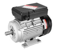 VEVOR Moteur électrique 0,75 kW 1400 tr/min monophasé 220-240 V arbre clavette 19 mm B3 sens CW/CCW