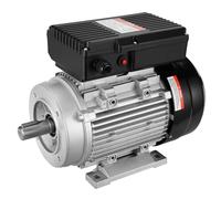 VEVOR Moteur électrique 1,1 kW moteur de compresseur d'air monophasé, 1400 tr/min, CA 220-240 V, 7,5 A, cadre 90S, B34, arbre à clavette 24 mm, rotation CW/CCW pour machines agricoles et équipements