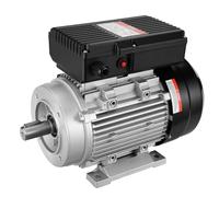 VEVOR Moteur électrique 1,1 kW moteur de compresseur d'air monophasé, 2800 tr/min, CA 220-240 V, 7,1 A, cadre 90S, B34, arbre à clavette 24 mm, rotation CW/CCW pour machines agricoles et équipements