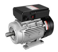 VEVOR Moteur électrique 1,1 kW moteur de compresseur d'air monophasé, 2800 tr/min, CA 220-240 V, 7,1 A, cadre 90S, B34, arbre à clavette 24 mm, rotation CW/CCW pour machines agricoles et équipements