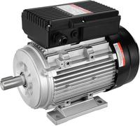 VEVOR Moteur électrique 1,5 kW 1400 tr/min, AC 220~240 V 9,85 A, 90 l, cadre B3, moteur de compresseur d'air monophasé, arbre cannelé 24 mm, rotation à droite/gauche pour machines agricoles et outils