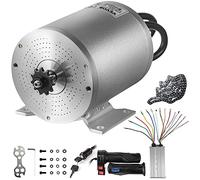VEVOR Moteur sans Brosse à Courant Continu 72 V 3000 W, Moteur sans Balais DC à Couple Haute Vitesse 4900 tr/min, Moteur à Double Sens en Alliage d'Aluminium pour Voitures Motos Vélos Outil Électrique